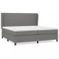 Preview: Boxspringbett mit Matratze Dunkelgrau 200x200 cm Stoff