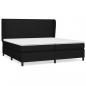 Preview: Boxspringbett mit Matratze Schwarz 200x200 cm Stoff