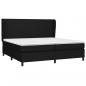 Preview: Boxspringbett mit Matratze Schwarz 200x200 cm Stoff