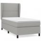 Preview: Boxspringbett mit Matratze Hellgrau 100x200 cm Stoff