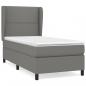 Preview: Boxspringbett mit Matratze Dunkelgrau 100x200 cm Stoff