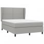 Preview: Boxspringbett mit Matratze Hellgrau 140x200 cm Stoff