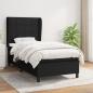 Preview: ARDEBO.de - Boxspringbett mit Matratze Schwarz 80x200 cm Stoff