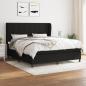 Preview: ARDEBO.de - Boxspringbett mit Matratze Schwarz 160x200 cm Stoff