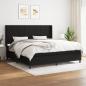 Preview: ARDEBO.de - Boxspringbett mit Matratze Schwarz 200x200 cm Stoff