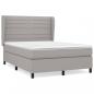 Preview: Boxspringbett mit Matratze Hellgrau 140x190 cm Stoff