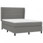 Preview: Boxspringbett mit Matratze Dunkelgrau 140x190 cm Stoff