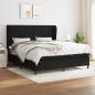 Preview: ARDEBO.de - Boxspringbett mit Matratze Schwarz 180x200 cm Stoff