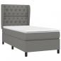 Preview: Boxspringbett mit Matratze Dunkelgrau 80x200 cm Stoff