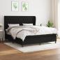 Preview: ARDEBO.de - Boxspringbett mit Matratze Schwarz 160x200 cm Stoff