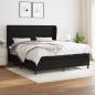 Preview: ARDEBO.de - Boxspringbett mit Matratze Schwarz 180x200 cm Stoff