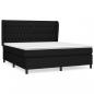 Preview: Boxspringbett mit Matratze Schwarz 180x200 cm Stoff