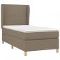 Preview: Boxspringbett mit Matratze Taupe 90x190 cm Stoff