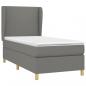 Preview: Boxspringbett mit Matratze Dunkelgrau 90x200 cm Stoff