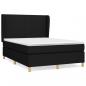 Preview: Boxspringbett mit Matratze Schwarz 140x190 cm Stoff