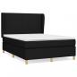 Preview: Boxspringbett mit Matratze Schwarz 140x200 cm Stoff