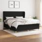 Preview: ARDEBO.de - Boxspringbett mit Matratze Schwarz 180x200 cm Stoff