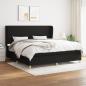 Preview: ARDEBO.de - Boxspringbett mit Matratze Schwarz 200x200 cm Stoff