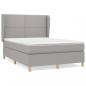 Preview: Boxspringbett mit Matratze Hellgrau 140x190 cm Stoff