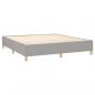 Preview: Boxspringbett mit Matratze Hellgrau 180x200 cm Stoff