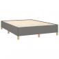 Preview: Boxspringbett mit Matratze Dunkelgrau 140x190 cm Stoff