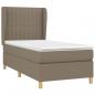 Preview: Boxspringbett mit Matratze Taupe 90x200 cm Stoff