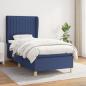 Preview: ARDEBO.de - Boxspringbett mit Matratze Blau 90x200 cm Stoff