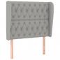 Preview: Boxspringbett mit Matratze Hellgrau 90x190 cm Stoff