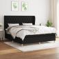 Preview: ARDEBO.de - Boxspringbett mit Matratze Schwarz 160x200 cm Stoff