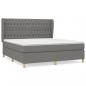 Preview: Boxspringbett mit Matratze Dunkelgrau 180x200 cm Stoff