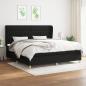 Preview: ARDEBO.de - Boxspringbett mit Matratze Schwarz 200x200 cm Stoff