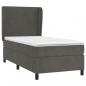 Preview: Boxspringbett mit Matratze Dunkelgrau 80x200 cm Samt