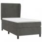 Preview: Boxspringbett mit Matratze Dunkelgrau 90x200 cm Samt