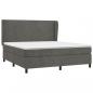 Preview: Boxspringbett mit Matratze Dunkelgrau 160x200 cm Samt