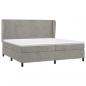 Preview: Boxspringbett mit Matratze Hellgrau 200x200 cm Samt