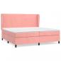 Preview: Boxspringbett mit Matratze Rosa 200x200 cm Samt