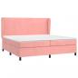 Preview: Boxspringbett mit Matratze Rosa 200x200 cm Samt