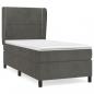 Preview: Boxspringbett mit Matratze Dunkelgrau 100x200 cm Samt