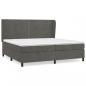 Preview: Boxspringbett mit Matratze Dunkelgrau 200x200 cm Samt