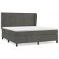 Preview: Boxspringbett mit Matratze Dunkelgrau 180x200 cm Samt