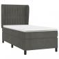 Preview: Boxspringbett mit Matratze Dunkelgrau 80x200 cm Samt