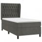 Preview: Boxspringbett mit Matratze Dunkelgrau 90x190 cm Samt