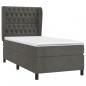 Preview: Boxspringbett mit Matratze Dunkelgrau 100x200 cm Samt