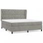 Preview: Boxspringbett mit Matratze Hellgrau 160x200 cm Samt