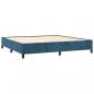 Preview: Boxspringbett mit Matratze Dunkelblau 200x200 cm Samt