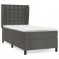 Preview: Boxspringbett mit Matratze Dunkelgrau 80x200 cm Samt