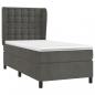 Preview: Boxspringbett mit Matratze Dunkelgrau 90x200 cm Samt