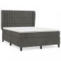 Preview: Boxspringbett mit Matratze Dunkelgrau 140x190 cm Samt