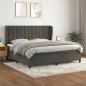 Preview: ARDEBO.de - Boxspringbett mit Matratze Dunkelgrau 200x200 cm Samt