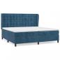 Preview: Boxspringbett mit Matratze Dunkelblau 200x200 cm Samt